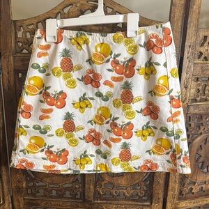 BDG Vibrant Orange Yellow A-Line Mini Skirt